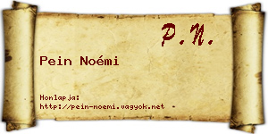 Pein Noémi névjegykártya